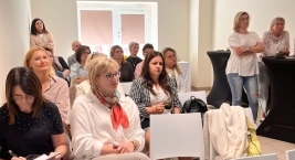 Uczestnicy podczas prezentacji w CUS Mława